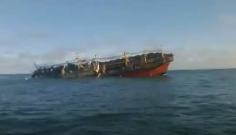 É FAKE! Vídeo que supostamente mostra navio chinês afundado por governo Milei é de 2013