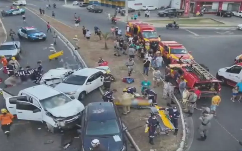 Acidente Múltiplo em Goiânia: Uma Morte Confirmada e Vídeo Chocante Revela Sequência da Colisão