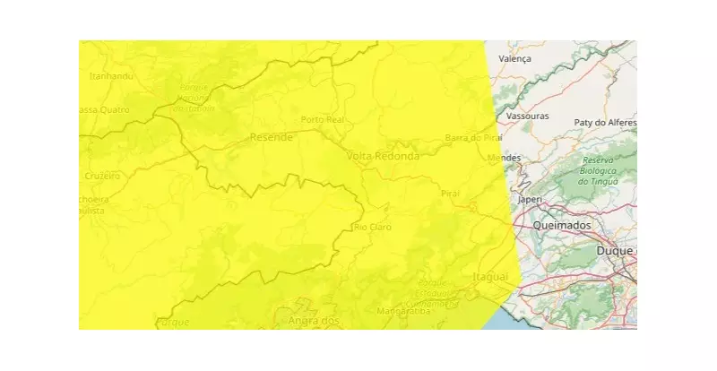 Alerta de chuva intensa: Sul do Rio e Costa Verde em estado de atenção