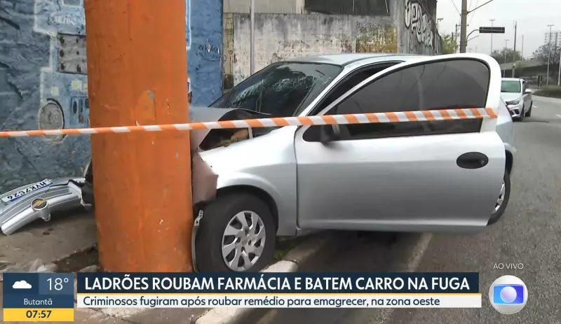Assaltantes Roubam Canetas Emagrecedoras em Farmácia de SP e Fogem em Perseguição de 10 km
