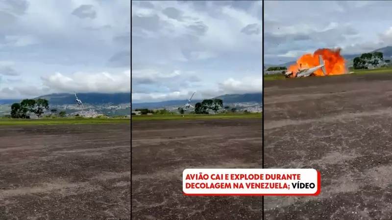 Avião Capota e Explode na Venezuela: Acidente Aéreo Choca Durante Tentativa de Decolagem