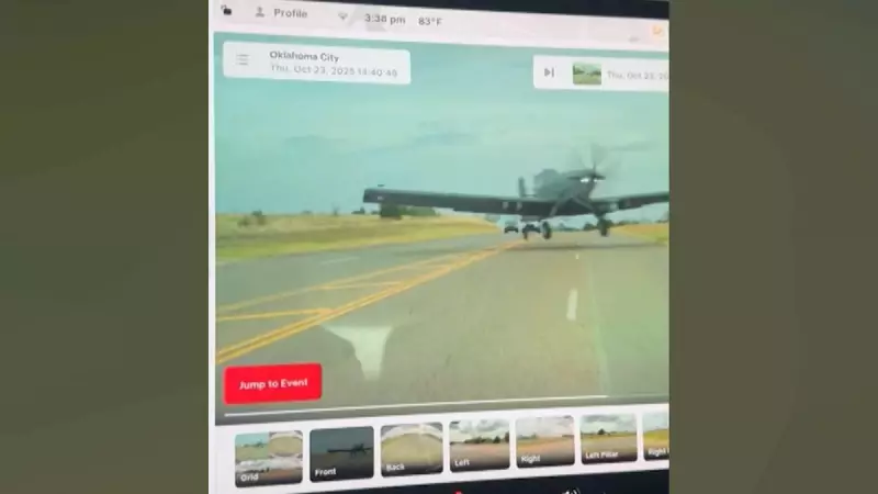 Avião Monomotor Invade Rodovia e Quase Colide com Carro em Cena de Suspense