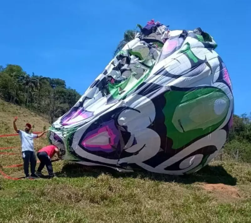 Balão Cai em Sítio no Interior de SP: Vídeo Registra Momento Impressionante