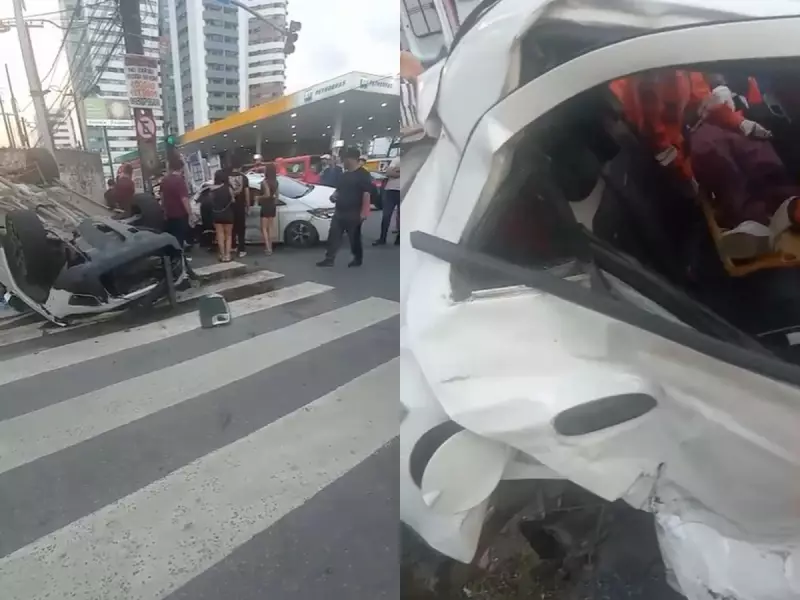 Boa Viagem em Alerta: Carro Capota em Grave Acidente, o Segundo em Menos de 24 Horas
