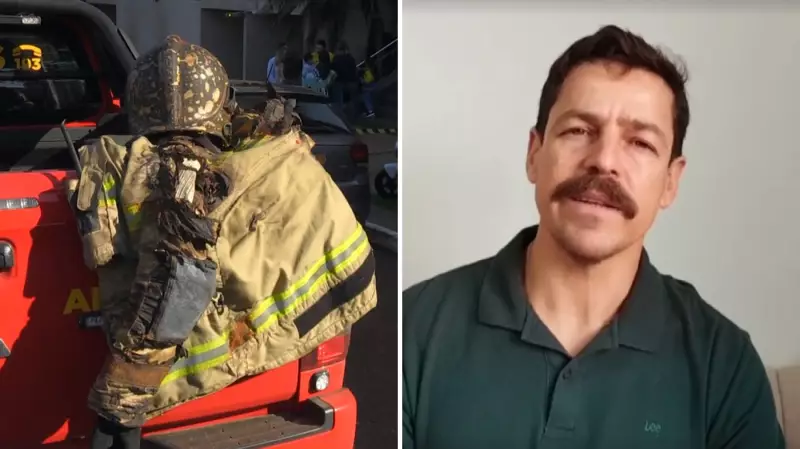 Bombeiro sofre queimaduras graves ao combater incêndio de grandes proporções no Paraná