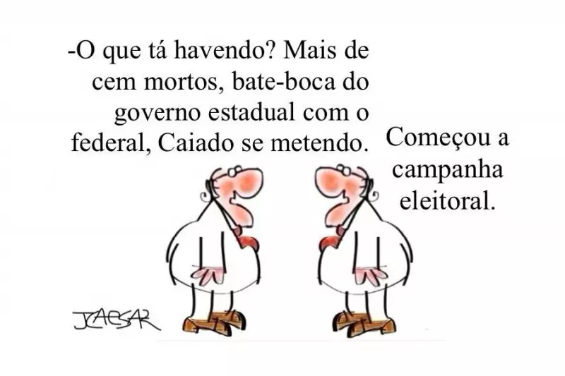 Charge de J.Caesar satiriza crise política brasileira com humor ácido