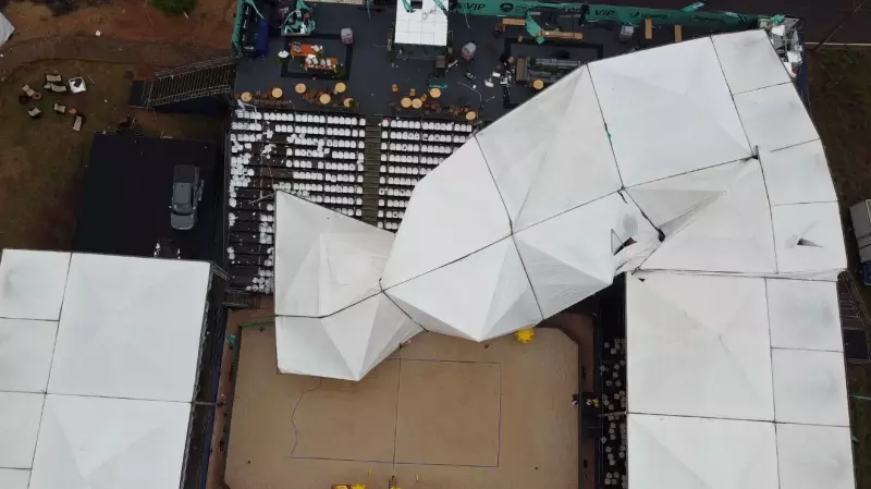 Cobertura Desaba em Torneio de Beach Tennis Durante Ventania: "Parecia Cena de Filme de Terror", Relata Testemunha