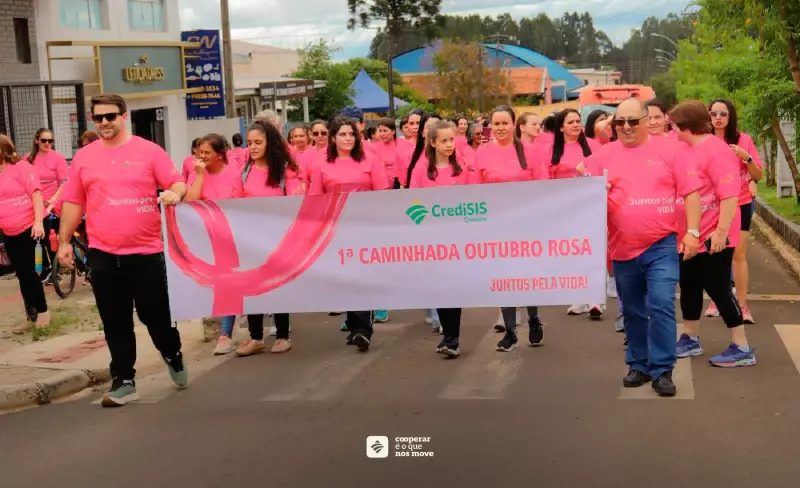 Cooperativa Credisis promove 1ª Caminhada Outubro Rosa em Porto Velho com mensagem de prevenção ao câncer
