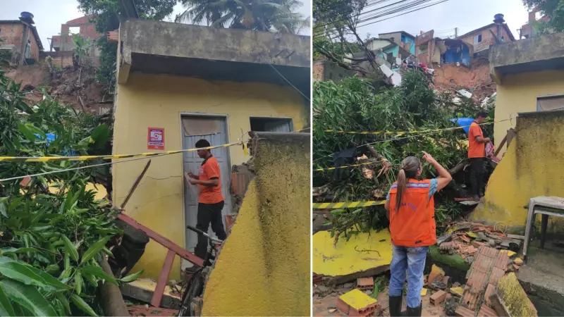 Deslizamento de Terra na Bahia: Casas Destruídas e Famílias Desalojadas em Ilhéus