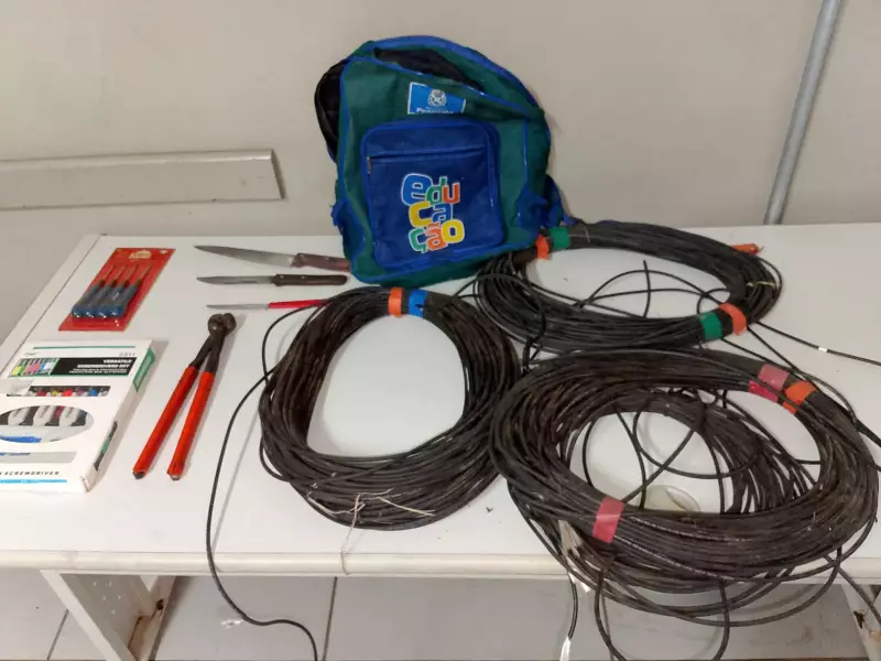 Dupla é presa em flagrante por furto de fios de antena de telefonia em Piracicaba