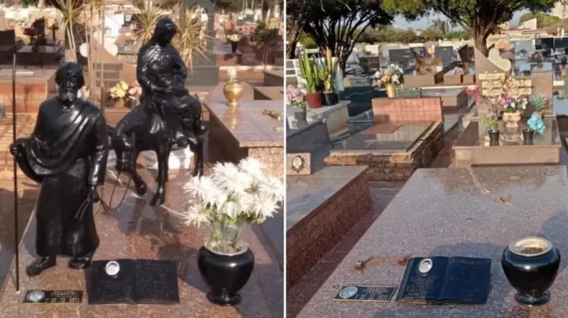 Estatueta de Bronze de R$ 40 Mil Some de Cemitério em Araraquara: Caso de Furto Inusitado
