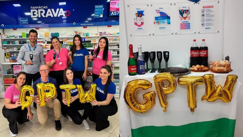 Farmácias Brava: Pelo terceiro ano consecutivo, rede é reconhecida como Great Place to Work no Paraná