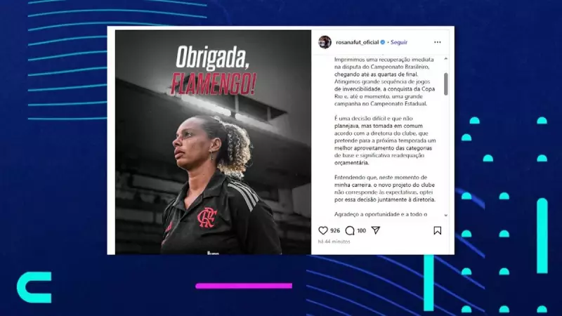 Flamengo anuncia saída da técnica Rosana Augusto: fim de uma era no futebol feminino