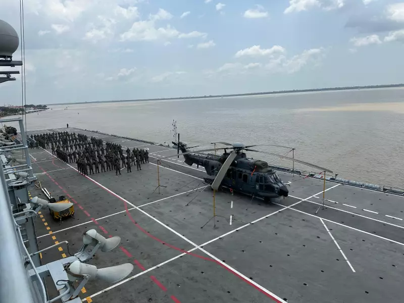 Gigante dos Mares: Maior Navio de Guerra da América Latina Atraca em Belém para a COP30 | Visitas Abertas