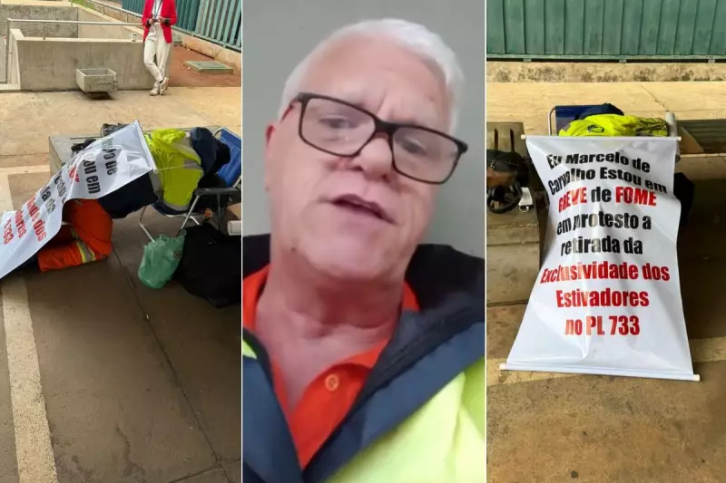 Greve de Fome no Porto de Santos: Estivador Protesta Contra Projeto de Lei em Frente à Câmara