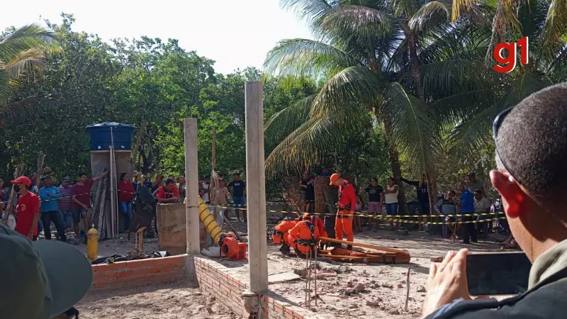 Homem fica preso por horas em poço artesiano no Piauí após acidente dramático