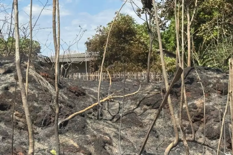 Idoso acamado e filho são resgatados pelos bombeiros após casa ser cercada por fogo em MS