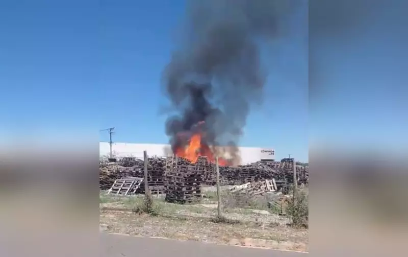 Incêndio de Grandes Proporções Consome Empresa de Paletes em Itu e Mobiliza Bombeiros