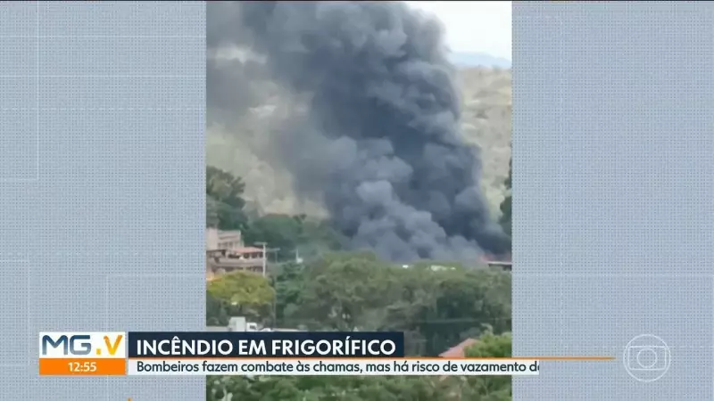 Incêndio de Grandes Proporções Devasta Frigorífico em Sabará: Bombeiros Controlam Chamas Após Intenso Combate