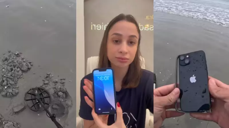 iPhone enterrado na praia por 3 dias é resgatado por caçador de tesouros no PR