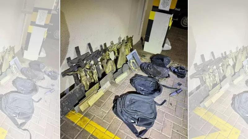 Ladrões são presos com obras de arte e itens de cemitério em São Carlos: segundo roubo em 48h