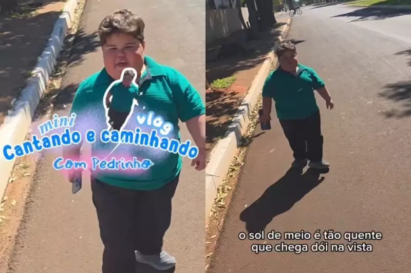 Menino viraliza com música sobre calor: 'Parece workshop no inferno' em MS