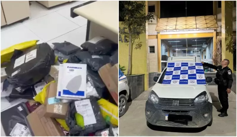 Motorista desvia rota com compras online e é flagrado com cocaína em Araruama, RJ