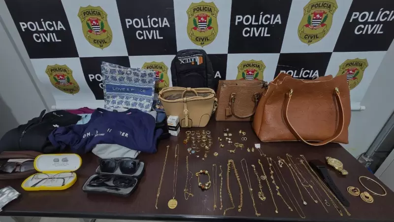 Mulher é presa por furto milionário em condomínio de luxo de Santa Bárbara d'Oeste | Joias e objetos avaliados em R$ 300 mil