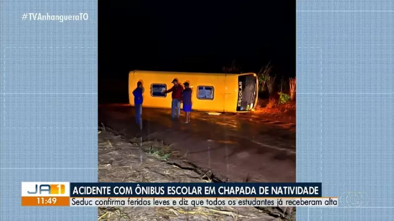 Ônibus Escolar Tomba Durante Temporal e Deixa Estudantes Feridos na Zona Rural de Chapada da Natividade