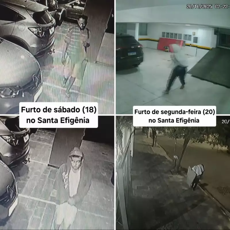 Onda de furtos em condomínios de BH: suspeito escapa com pedaço do portão nos braços