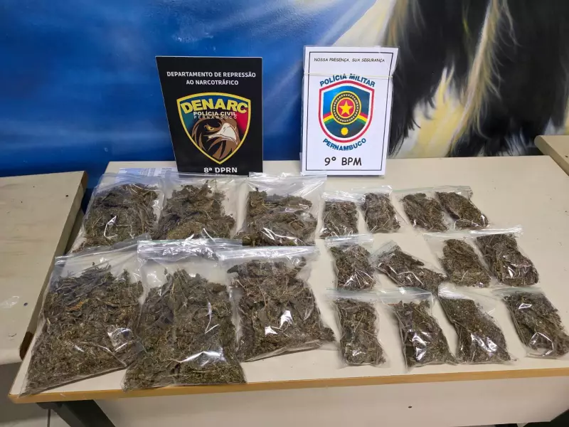 Operação antidrogas em Garanhuns prende homem e apreende dois adolescentes com cocaína e maconha