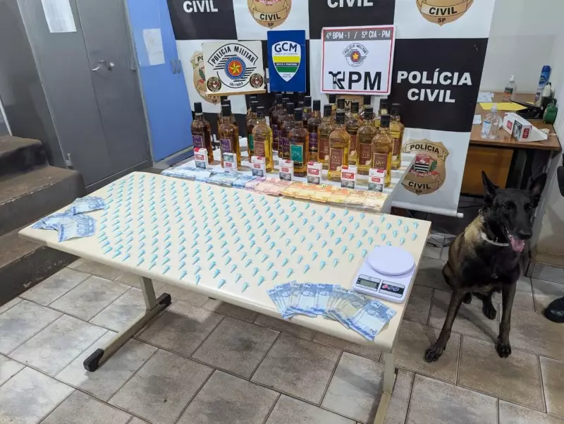 Operação apreende garrafas de uísque de luxo sem nota e desmantela tráfico de drogas no interior de SP