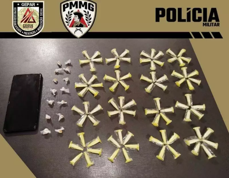 Operação da PM em Minas: Olheiro do tráfico é flagrado e cocaína e crack são apreendidos