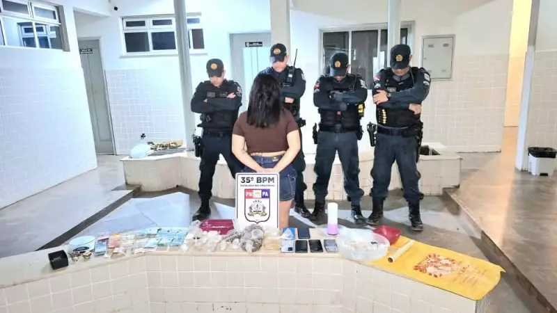 Operação da PM em Santarém apreende drogas e prende mulher em ação de combate ao tráfico