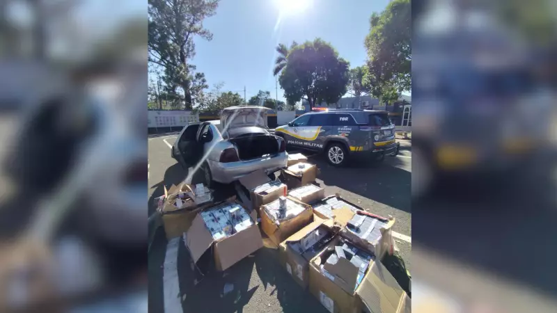 Operação da Polícia em Guararapes apreende celulares, perfumes e cigarros em mega esquema de contrabando