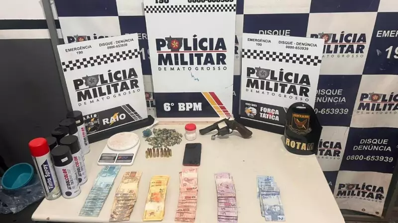 Operação em MT prende quadrilha com 30kg de drogas e apreende adolescentes