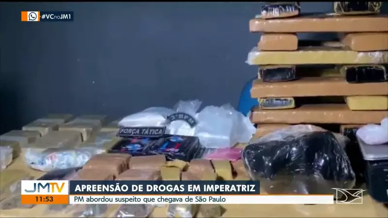 Operação policial apreende quase 50 kg de drogas e prende suspeito em Imperatriz