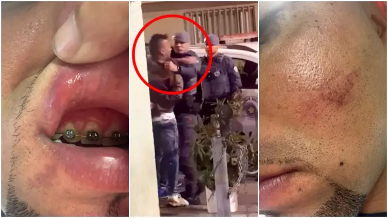 PM é filmado agredindo homem com socos durante abordagem em SP; agentes são afastados
