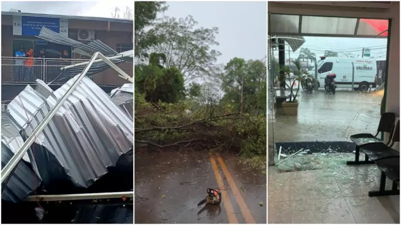Temporal Devasta Interior de SP: Árvores e Postes Caem, UPAs São Danificadas