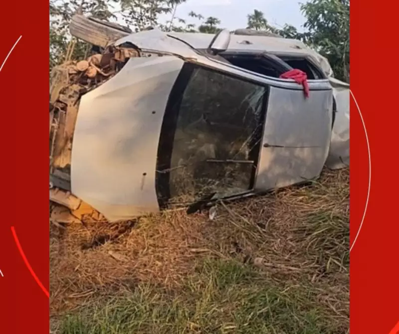 Tragédia em MT: Adolescente de 15 anos morre e duas pessoas ficam feridas após carro capotar na BR-070