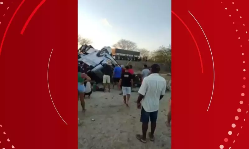 Tragédia na BA: Criança de 7 anos morre após carreta tombar na Bahia