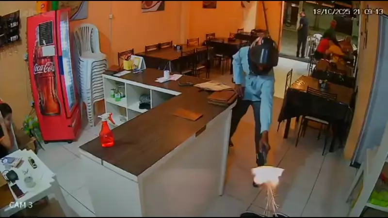 Tragédia na Bahia: Câmera de segurança grava assassinato de dono de pizzaria dentro do estabelecimento