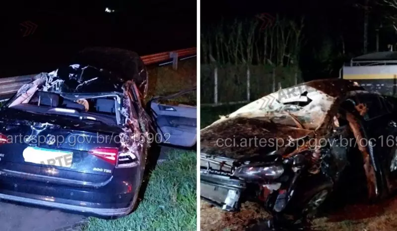 Tragédia na SP-340: Carro Capota Após Colisão com Defesa Metálica e Uma Pessoa Morre em Mogi Mirim