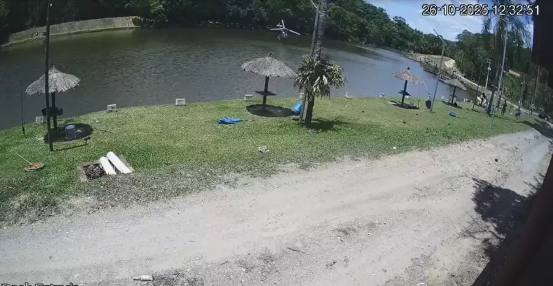 VÍDEO: Helicóptero cai em pesqueiro em Salto, SP; veja imagens chocantes do acidente