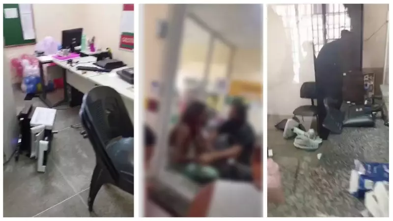 VÍDEO: Mulher invade posto de saúde no Ceará, agride funcionário e destrói equipamentos em ataque de fúria