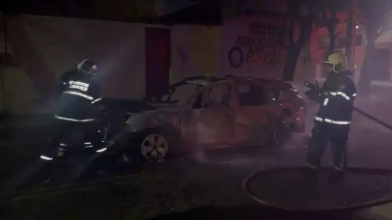 Viatura da PM incendeia durante abordagem em Fortaleza; veja o vídeo impressionante