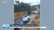 Ambulância Capota em Curva Fechada da AM-010 Durante Temporal no Amazonas