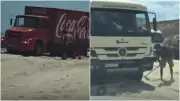 Caminhões Atolam na Areia de Jericoacoara: Cenas Surreais no Paraíso do Ceará