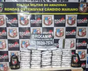 Operação policial apreende 48 tabletes de drogas abandonados às pressas na orla do Amazonas