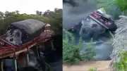 Ponte de Madeira Desaba e Caminhão Despenca em Rio no Maranhão | Vílogo Impressionante